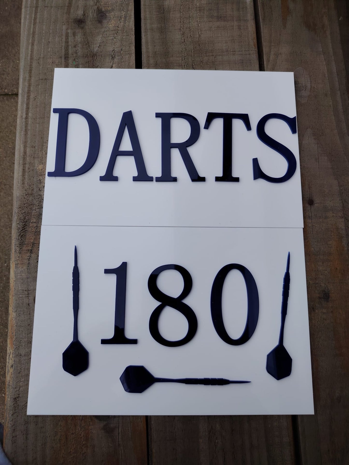 Darts Wall Sign Hanging Ornaments Decoration Hangable Black Room Set